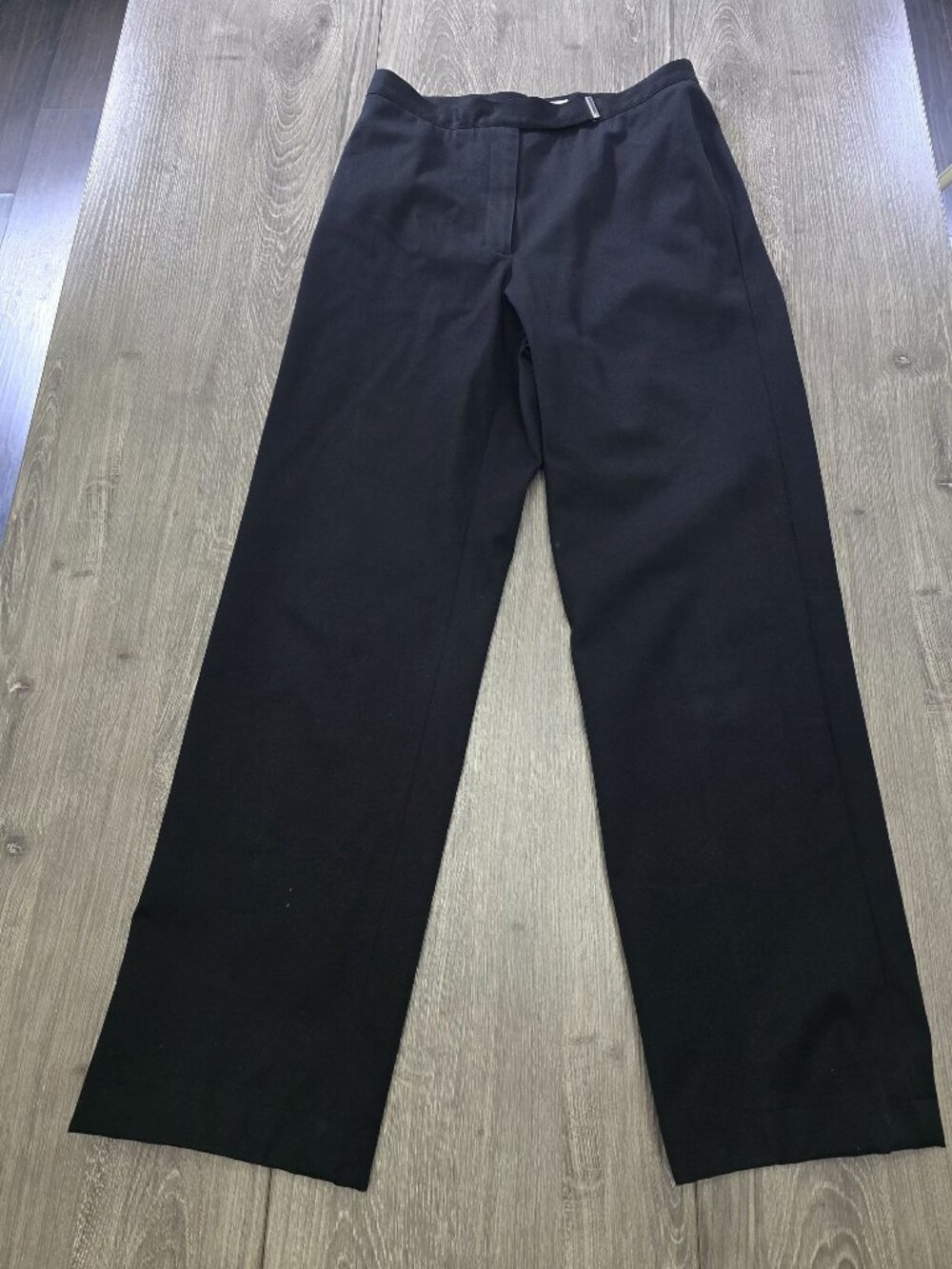 Liz Claiborne Black Anissa Straight-Leg Pants Size 8 Cotton Blend